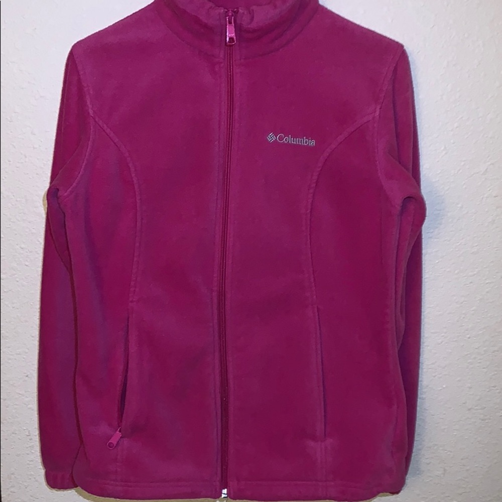 A pink Columbia jacket worn only once or twice